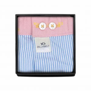 Boxer Shorts Socks: Cotton Boxer Shorts in Light Blue Stripes