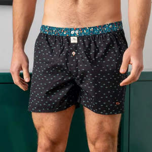 Boxer Shorts Socks: Cotton Boxer Shorts in Black