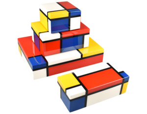 Men Over 100: Mondrian Lacquer Boxes & Trays