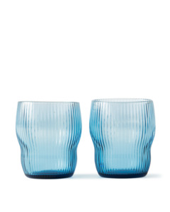 By Designer Glassware: TumblerPumBlue