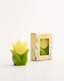 Products: dusk - Unscented Candle Flower Single Yellow 9.5cm