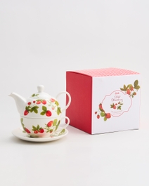 Products: dusk - Wild Strawberries Tea for One Teacup and Teapot