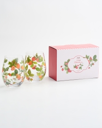 Products: dusk - Wild Strawberries Wine Glasses 2PK