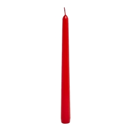 Products: Red Unscented Taper Candle dusk