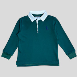 Boys: Dusty Kids Lindis Rugby Jumper - Deep Green