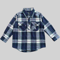 Boys: Dusty Kids - FLANNEL - Navy