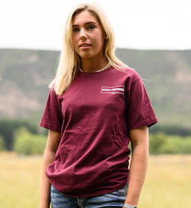 Top: Stencil T-Shirt - Maroon