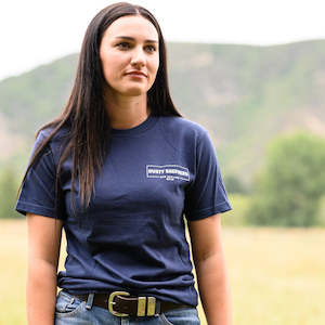 Top: Stencil T-Shirt - Navy