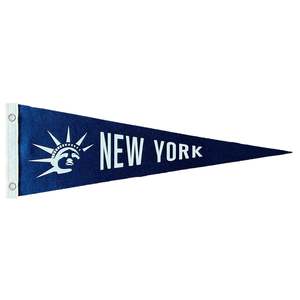 Town Pennants: New York Pennant | Travel Felt Pennant Flag Banner | Vintage Style | Wall Decor