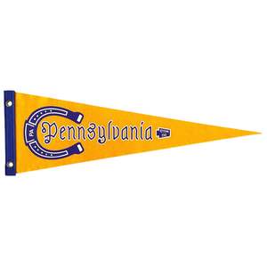 Town Pennants: Pennsylvania Pennant | Philadelphia Felt Pennant Flag Banner | Vintage Style | Wall Decor