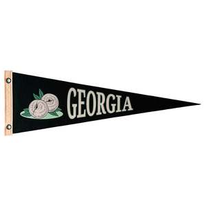 Town Pennants: Georgia Pennant | Travel Felt Pennant Flag Banner | Vintage Style | Wall Decor