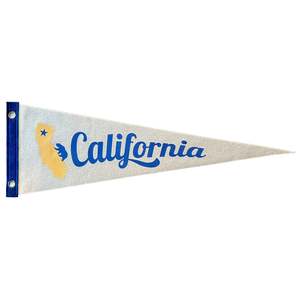 Town Pennants: California Pennant | Travel Felt Pennant Flag Banner | Vintage Style | Wall Decor