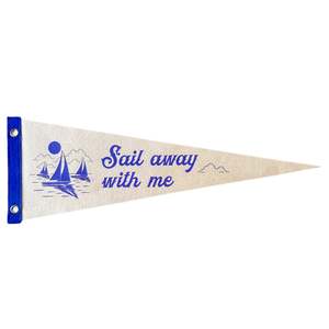 Sail away with me Pennant| Travel Felt Pennant Flag Banner | Nautical Vintage St&hellip;