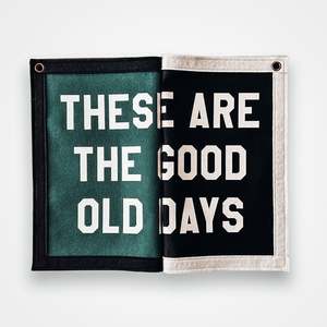 Banners: Customisable These are the good old days Banner | Felt Pennant Flag Banner | Vintage Banner | Wall Decor | Wall Hanging