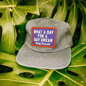 Apparel Clothing: What a day for a daydream Patch Cap | faded unstructured vintage style navy baseball hat.