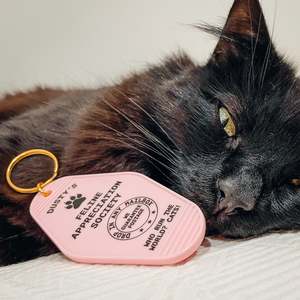Feline Appreciation Society Motel Keychain | Who run the world? Cats!