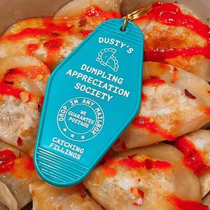 Accessories: Dumpling Appreciation Society Motel Keychain | Hotel room key | catching fillings