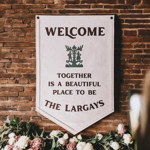 Giant 5-sided Custom Printed Felt Banner | Felt Pennant Flag Banner | Vintage Ba&hellip;