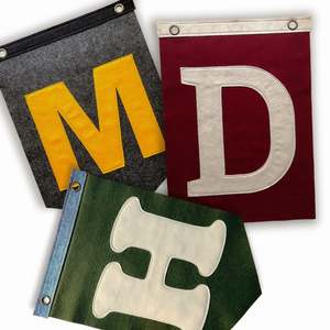12” x 16” Custom Appliqué Felt Letter Banner | Felt Pennant Flag Banner | V&hellip;