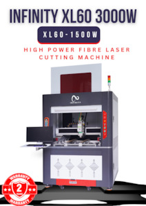 Infinity Laser XL60-3000W Fibre Laser Cutting Machine 3000W, 600x600mm Work Area