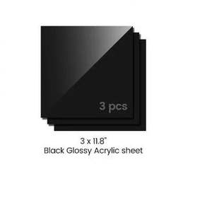 AlgoLaser 3mm Black Colorful Acrylic sheets (3pcs)