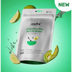 Dehydrated Meals: Radix Original 600 Plant-Based Chipotle Lime Burrito Bowl