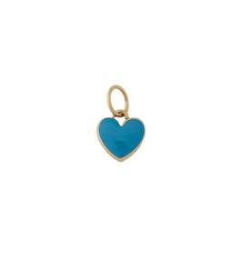 Sale: Charm Heart Turquoise Gold