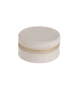 Jewellery Boxes: Jewellery Travel Case Velvet Light Clay Gold