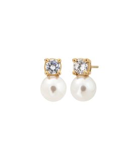 Pearls: Luna Studs Small Gold