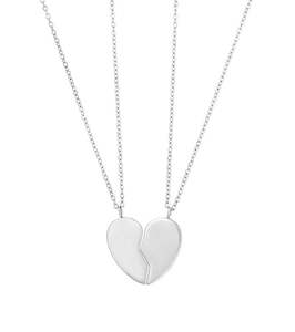 Gifts For All The Women In Your Life: Friendship Heart Necklace Steel kids