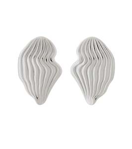Be Flowerful: Ripples Studs L Steel