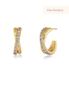 Earrings: Twin Hoops Gold