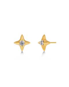 Earrings: Stellar Studs Gold