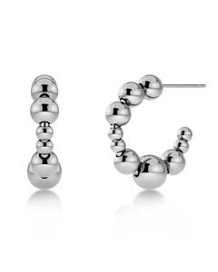 Hoop Earrings Nz: Sphere Hoops Steel