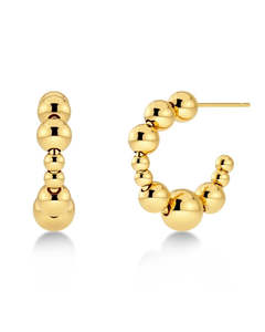 Hoop Earrings Nz: Sphere Hoops Gold