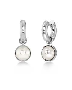 Pearls: Gabrielle Hoops L Steel