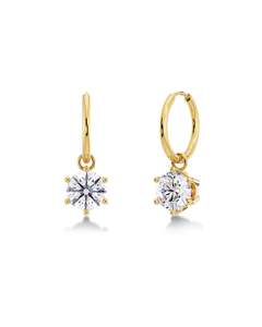 All Jewellery: Crown Hoops L Gold