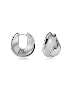Earrings: Azura Hoops L Silver