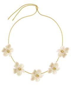 Wildflower Necklace Offwhite Gold