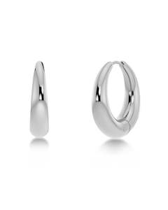 Earrings: Furo Hoop Earrings L Steel