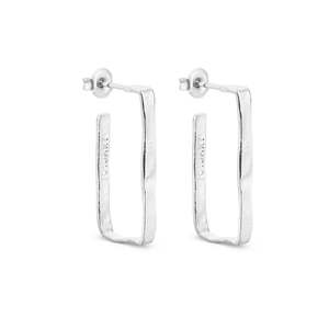 Earrings: Lignis Thin Silver-Plated Hoops Large