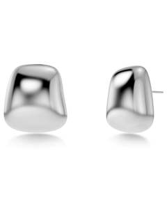 Earrings: Mira Silver Stud Earrings – Large
