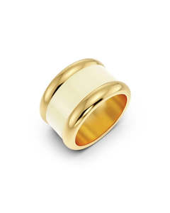 Fashion Rings: Frame Enamel Gold Ring – Off-white