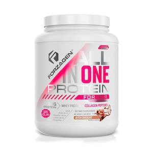 Whey Protein: Forzagen AIO Whey Protein + Collagen Peptides 2LB - Dutch Chocolate