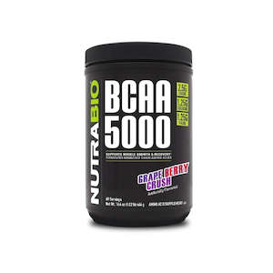 Bcaa: NutraBio BCAA 5000 Powder - Grape Berry Crush (1.02LB)