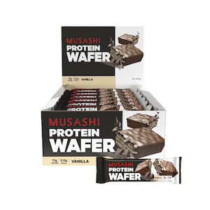 MUSASHI Protein Wafer Bar - Vanilla (12 Pack)
