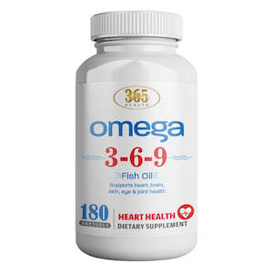 365 Health Omega 3-6-9 Fish Oil (180 Softgels)