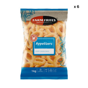Farm Frites Onion Rings Battered 1kg x 6
