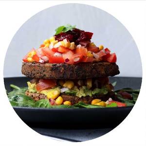 Vegetarian Vegan: Wild Chef Black Bean Burger Patties 130g GF/DF/VEGAN 20pc