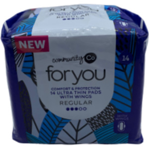 Community Co For You Ultra-Thin Pads Regular 14s x12